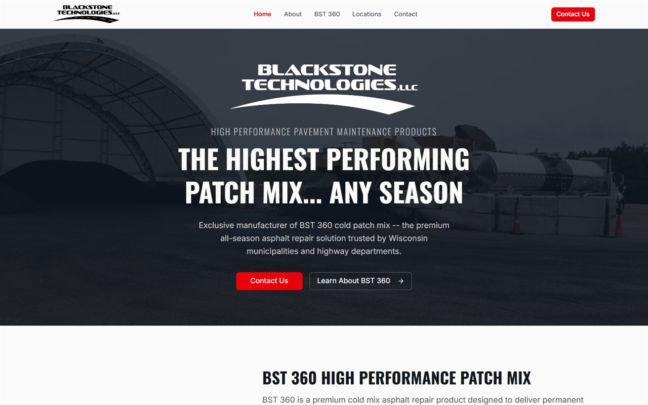 Blackstone Technologies homepage screenshot